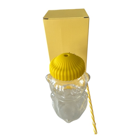 La La Land Kind Cafe Glass Yellow Bear Limited Edition New In Box 20 Ounces New - Picture 5 of 8